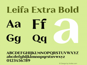 Leifa Extra Bold Version 2.000图片样张