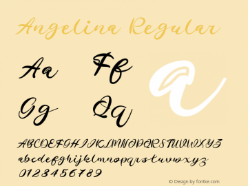 Angelina Version 1.001;Fontself Maker 3.5.1图片样张