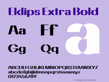 Eklips Extra Bold Version 1.001图片样张