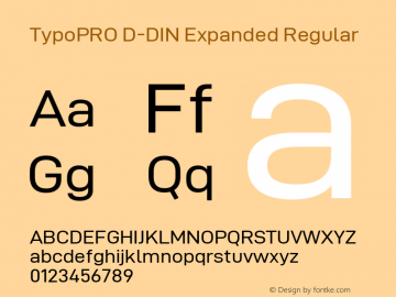 TypoPRO D-DIN Exp Version 1.00 Font Sample