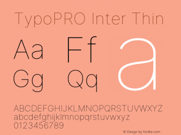 TypoPRO Inter Thin Version 3.013;git-d82f67bfa Font Sample