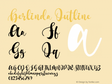 Berlinda Outline Version 1.000 Font Sample