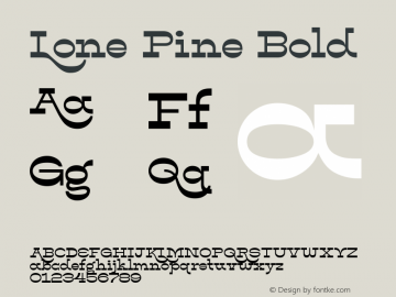 Lone Pine Bold Version 1.100图片样张
