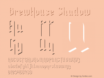 BrewHouse Shadow Version 1.00;September 18, 2020;FontCreator 13.0.0.2681 64-bit图片样张