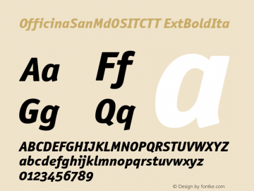OfficinaSanMdOSITCTT ExtBoldIta Version 1.00图片样张