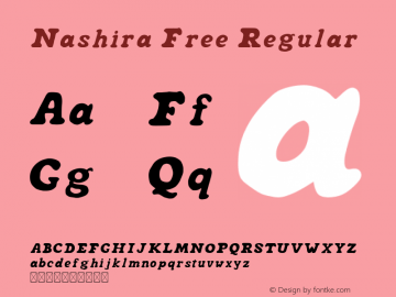 Nashira Free Regular Version 1.000 Font Sample