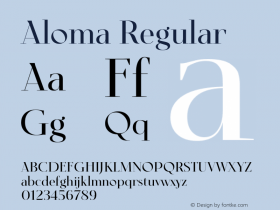 Aloma Regular Version 1.000图片样张