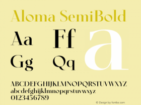 Aloma SemiBold Version 1.000图片样张
