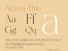 Aloma Thin Version 1.000图片样张
