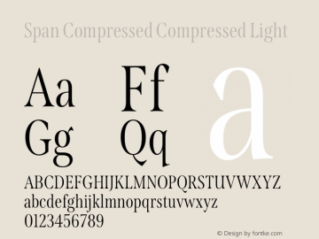 Span-LightComp Version 1.000;hotconv 1.0.109;makeotfexe 2.5.65596 Font Sample