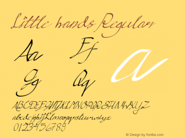 Little hands Version 1.00;November 16, 2020;FontCreator 12.0.0.2525 64-bit图片样张