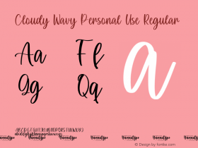 Cloudy Wavy Personal Use Version 1.00;November 18, 2020;FontCreator 13.0.0.2683 64-bit Font Sample