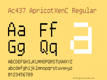 Ac437 ApricotXenC v2.2-2020-11 Font Sample