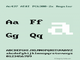 Ac437 AT&T PC6300-2x v2.2-2020-11 Font Sample