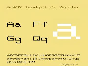 Ac437 Tandy2K-2x v2.2-2020-11 Font Sample