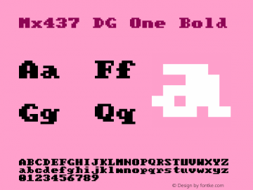 Mx437 DG One Bold v2.2-2020-11 Font Sample