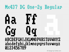 Mx437 DG One-2y Regular v2.2-2020-11 Font Sample