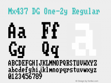 Mx437 DG One-2y Regular v2.2-2020-11 Font Sample