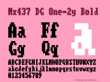 Mx437 DG On-2y Bold v2.2-2020-11 Font Sample