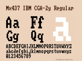 Mx437 IBM CGA-2y v2.2-2020-11 Font Sample