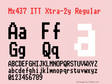 Mx437 ITT Xtra-2y v2.2-2020-11 Font Sample