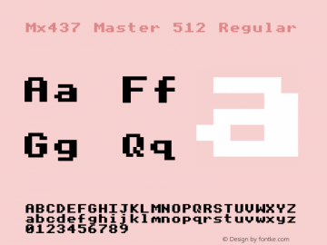 Mx437 Master 512 Regular v2.2-2020-11图片样张