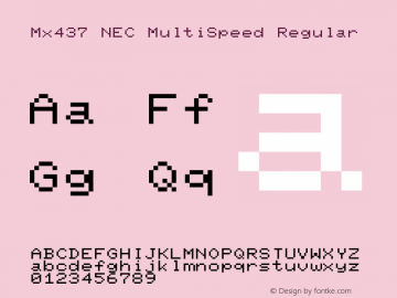 Mx437 NEC MultiSpeed Regular v2.2-2020-11 Font Sample