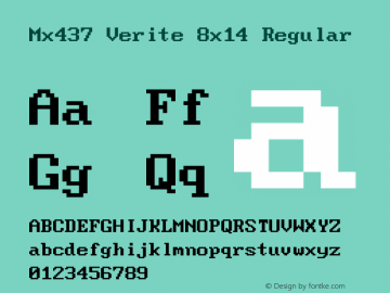 Mx437 Verite 8x14 v2.2-2020-11 Font Sample