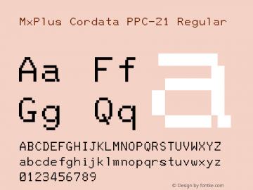 MxPlus Cordata PPC-21 v2.2-2020-11 Font Sample