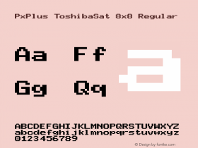 PxPlus ToshibaSat 8x8 v2.2-2020-11 Font Sample