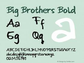 Big Brothers Bold Version 1.00;November 21, 2020;FontCreator 12.0.0.2525 64-bit图片样张