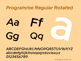 Programme-RegularRot Version 1.000 Font Sample