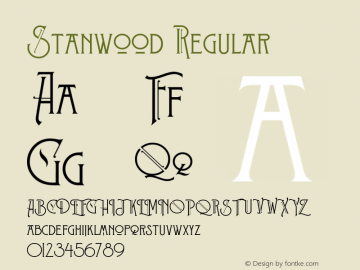 Stanwood Version 1.000 Font Sample