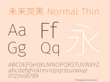 未来荧黑 Normal Thin 图片样张