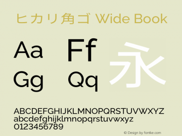 ヒカリ角ゴ Wide Book 图片样张