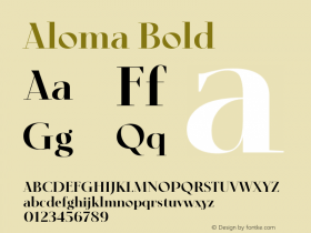Aloma Bold Version 1.000图片样张