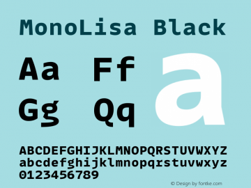 MonoLisa-Black Version 1.601 Font Sample