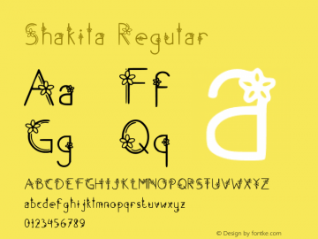 Shakila Regular Version 002.001 Font Sample