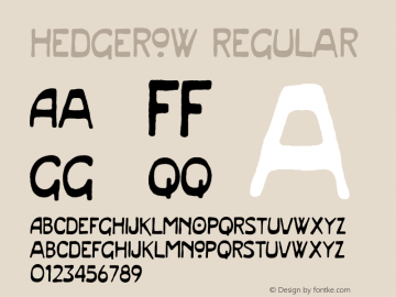 Hedgerow Version 1.00 Font Sample