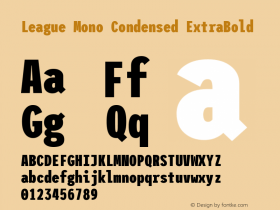 League Mono Condensed ExtraBold Version 2.220;RELEASE图片样张