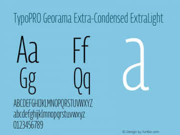 TypoPRO Georama Extra Condensed ExtraLight Version 1.001图片样张