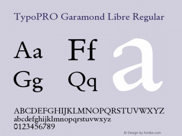 TypoPRO Garamond Libre Regular Version 1.4图片样张