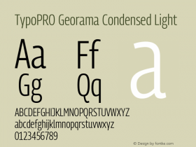 TypoPRO Georama Condensed Light Version 1.001图片样张