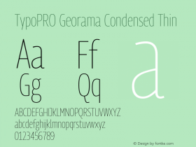 TypoPRO Georama Condensed Thin Version 1.001图片样张