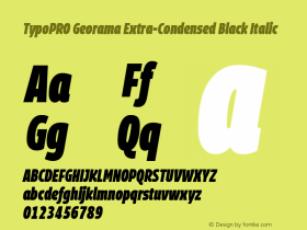 TypoPRO Georama Extra Condensed Black Italic Version 1.001图片样张