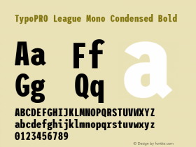 TypoPRO League Mono Condensed Bold Version 2.220;RELEASE Font Sample