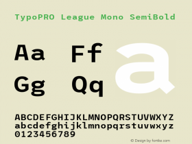 TypoPRO League Mono SemiBold Version 2.220;RELEASE图片样张