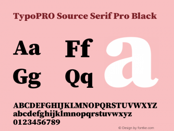 TypoPRO Source Serif Pro Black Version 3.001;hotconv 1.0.111;makeotfexe 2.5.65597图片样张