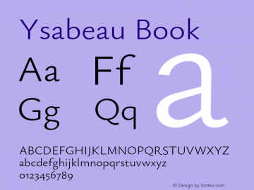 Ysabeau Book Version 0.014;FEAKit 1.0图片样张