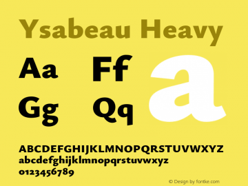 Ysabeau Heavy Version 0.014;FEAKit 1.0图片样张